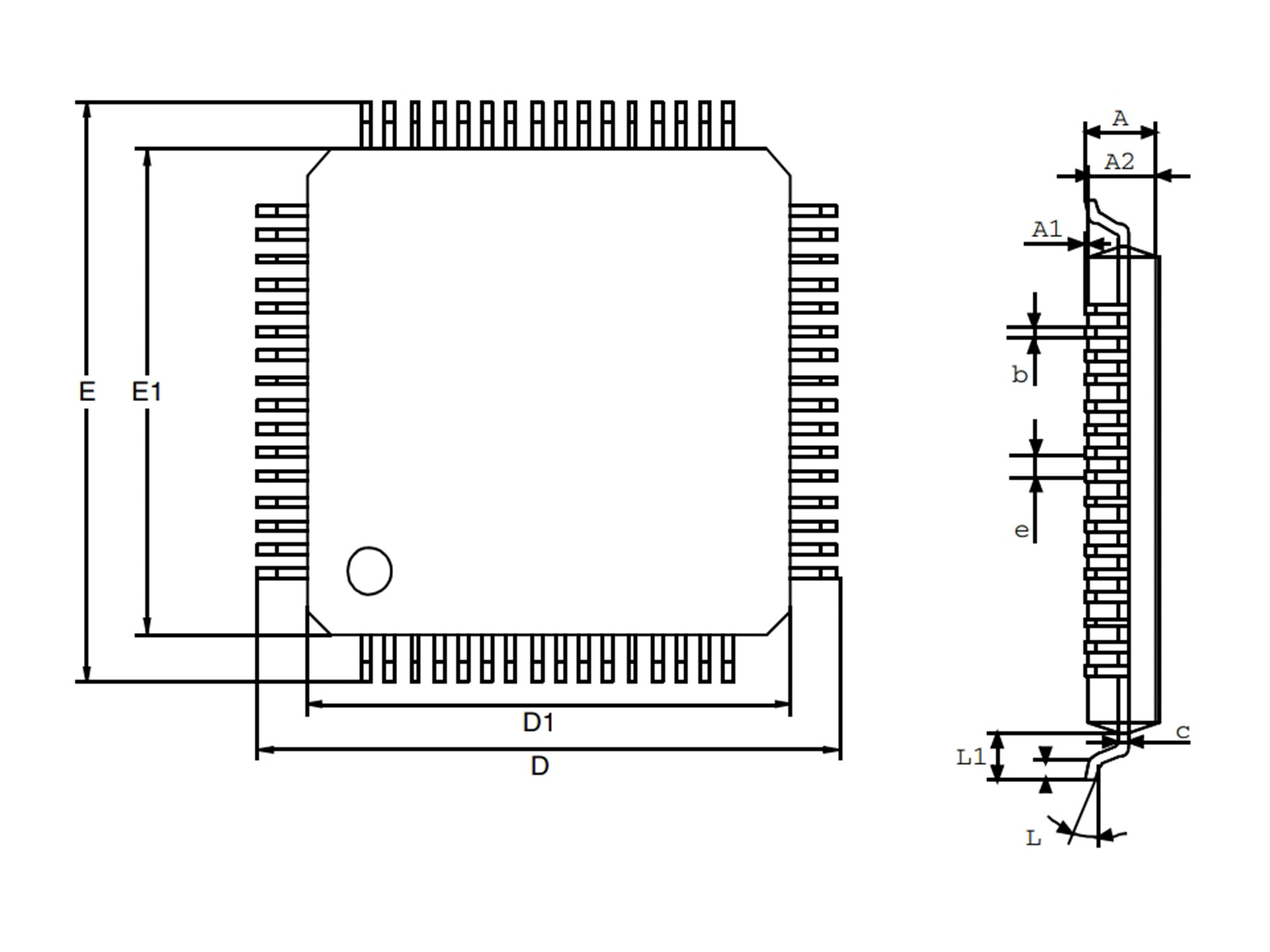 STM32F103RBT6 package